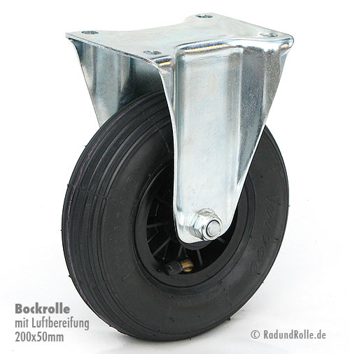 Bock-Rolle mit Luftrad 200 x 50