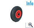 Pannensicheres Rad 230x65mm mit geschäumtem PU-Reifen auf Kunststofffelge
